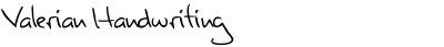 Valerian Handwriting